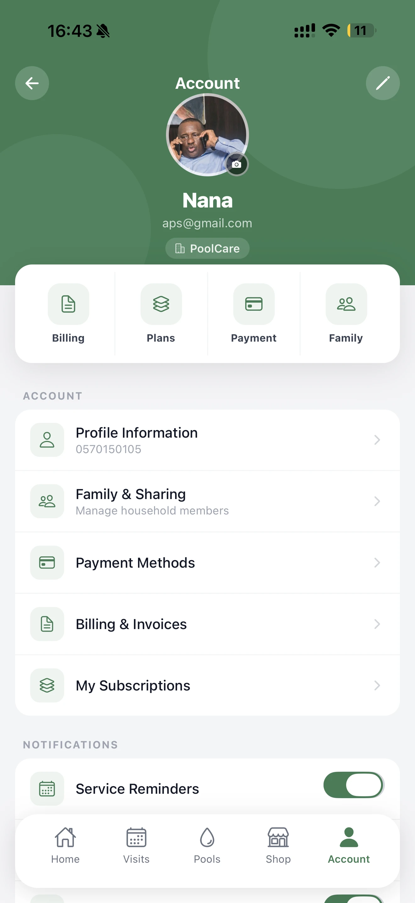Account & family